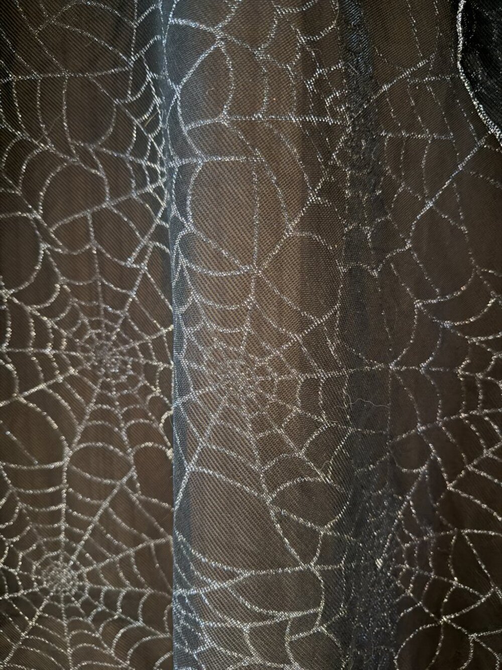 Silvery Spriderweb Cape Halloween Spooky Sexy